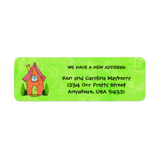Preppy Lil House New Address Labels