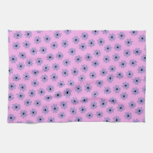 Preppy Lila Blue Hippie Blume Muster