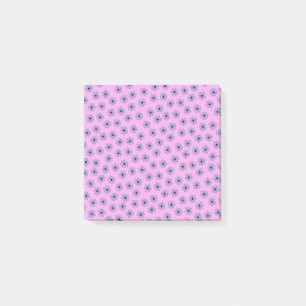 Preppy Lila Blue Hippie Blume Muster Post-it Klebezettel