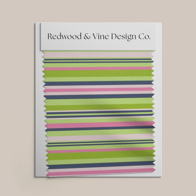 Preppy Lime Green, Pink und Navy Strip Stoff (Von Creator hochgeladen)