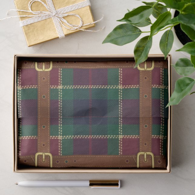 Preppy Lux Christmas Plaid Seidenpapier (Geschenk)
