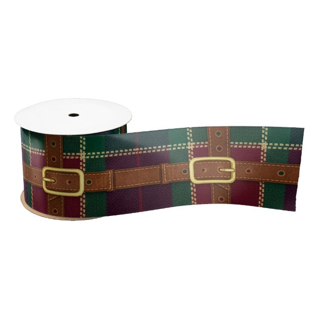 Preppy Lux Weihnachtskariert Satinband (Spule)
