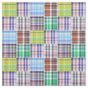 Preppy Madras Art kariertes Sz6 des Stoff