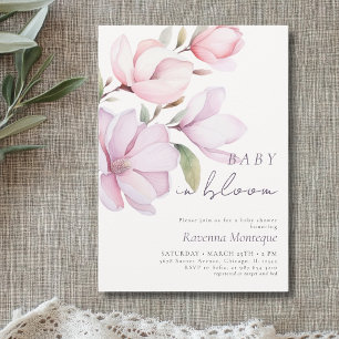 Preppy Magnolie Saubere Baby in Bloom Babyparty Einladung