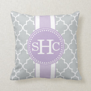 Preppy Marokkaner deckt personalisiertes Monogramm Kissen