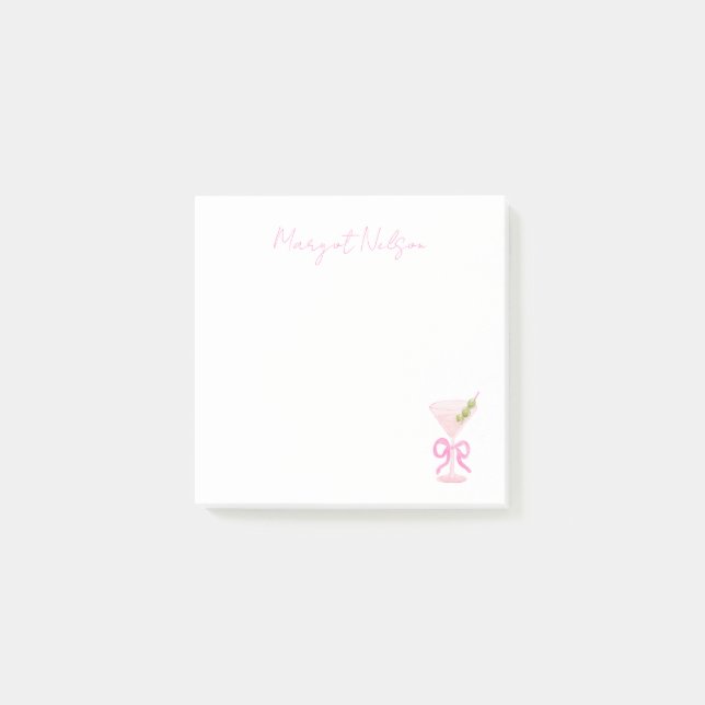 Preppy Martini Post-It Notes (Devant)