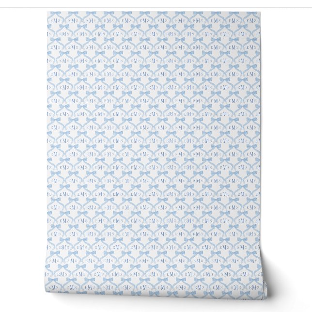 Preppy Monogram Baby Boy Kinderzimmer Tapete (Abrollen)