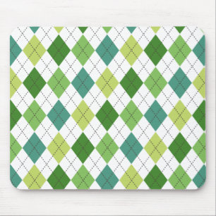 Preppy-Mousepad in grüner, Aquamariner und Limone Mousepad