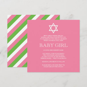 Preppy Naming Day Einladung - Moderne