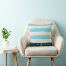 Preppy Naugram Throw Pillow