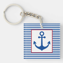 Preppy Nautical Stripes and Anchor Personalized