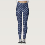 Preppy Navy Blue Anchors Pattern Leggings<br><div class="desc">Stilvolle und schicke Ankermuster.</div>