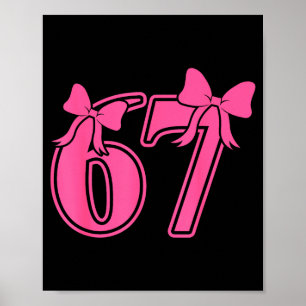Preppy Nk Kokette Schleife Spitze 67 Six Seven Mem Poster