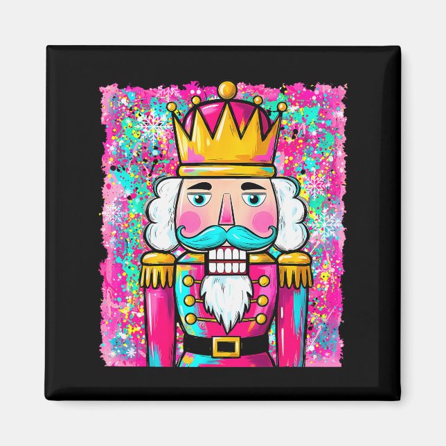 Preppy Nutcracker Merry Christmas Xmas Pajamas Wom Magnet (Vorne)