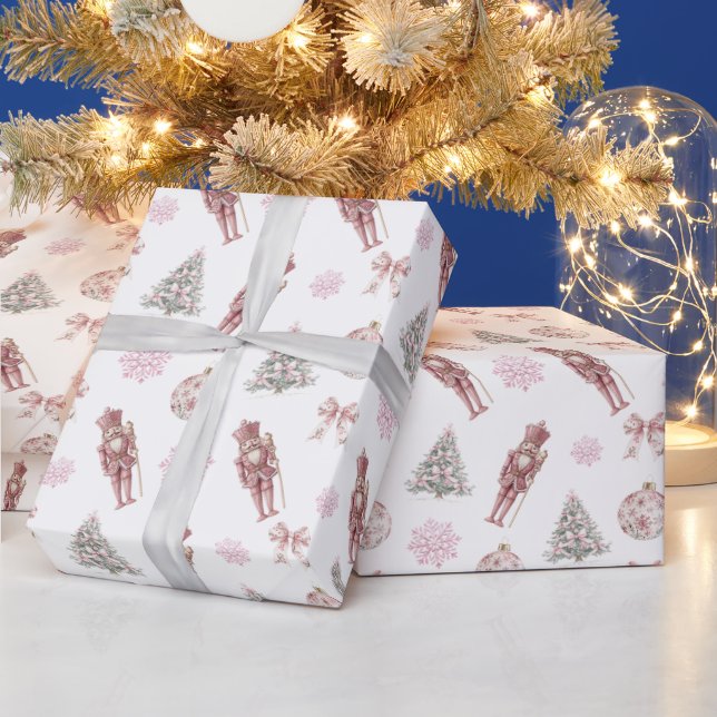 Preppy Nutcracker Weihnachtswackelpapier Geschenkpapier (Feiertage)