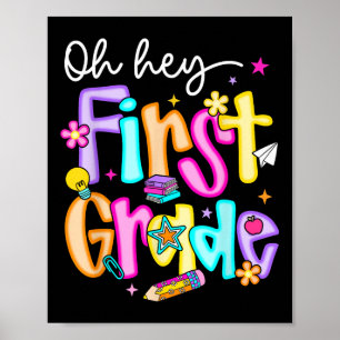 Preppy Oh Hey, 1. Klasse zurück zur Schule Lehrer Poster