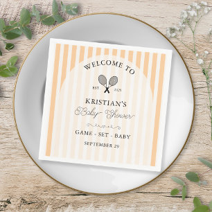 Preppy Orange Tennis Country Club Kinderdusche Serviette