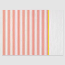 Preppy Orange White Stripes Gelbes Geschenkstück