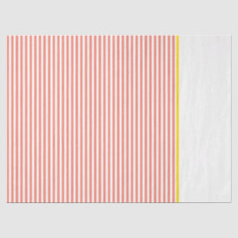 Preppy Orange White Stripes Gelbes Geschenkstück Seidenpapier