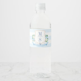 Preppy Pale Blue Coastal Monogram Polterabend