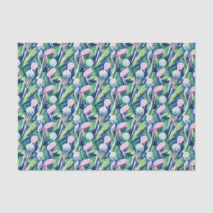 Preppy Palm Beach Abstrakte Golfclubs Seidenpapier