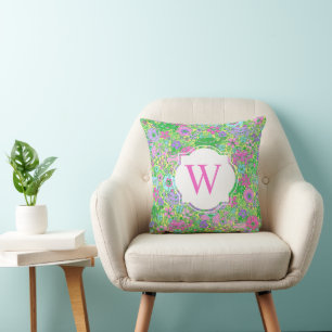Preppy Palm Beach Camels Monogram Kissen