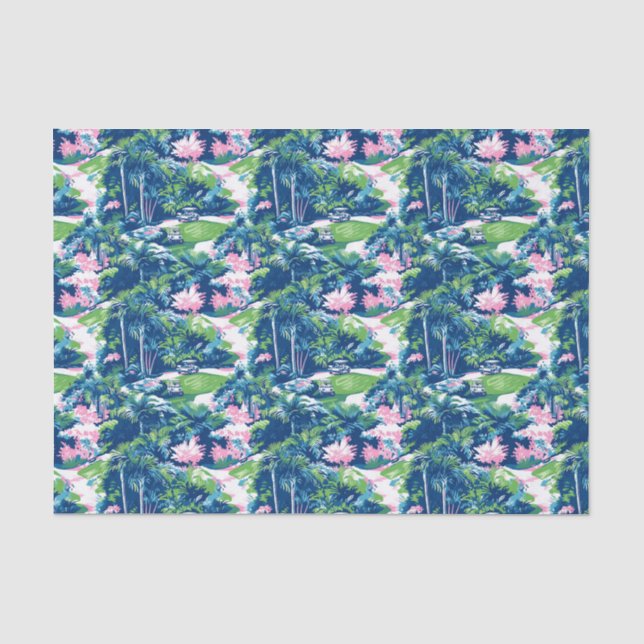Preppy Palm Beach Golf Seidenpapier (Vorderseite)