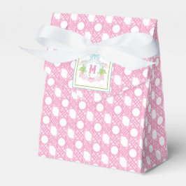 Preppy Palm Beach Monogram Crest Geschenkschachtel
