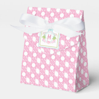 Preppy Palm Beach Monogram Crest Geschenkschachtel