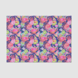 Preppy Palm Beach Ocean Crabs Muster Seidenpapier