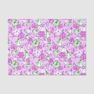Preppy Palm Beach Print Lavendel & Green Pumpkins Seidenpapier