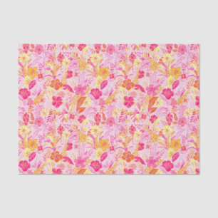 Preppy Palm Beach Print Pink und Orange Giraffen Seidenpapier