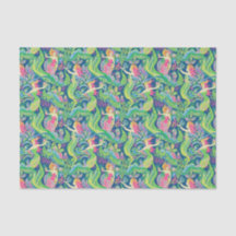 Preppy Palm Beach Tropical Mermaids Muster