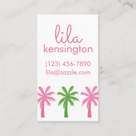 Preppy Palm Trees Business oder Contact Cards Visitenkarte