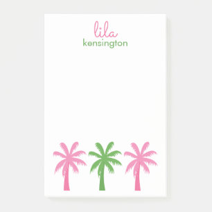 Preppy Palm Trees Personalisiert Post-it Notepad Post-it Klebezettel