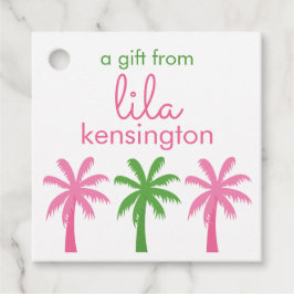 Preppy Palm Trees Personalisierte Geschenke oder L Geschenkanhänger