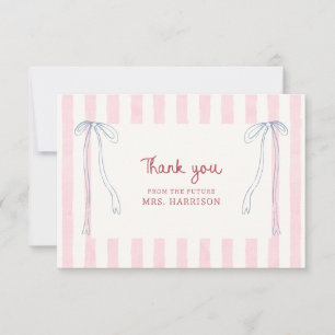 Preppy Pastel Brautparty Summer Soiree Dankeskarte