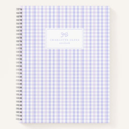 Preppy & Pastel Lavender Gingham Notizbuch
