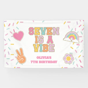 Preppy Patch Seven ist eine Stimmung 7. Geburtstag Banner