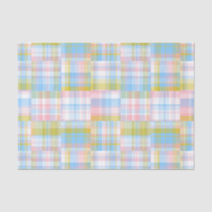 Preppy Patchwork Look Madras Pastel Seidenpapier