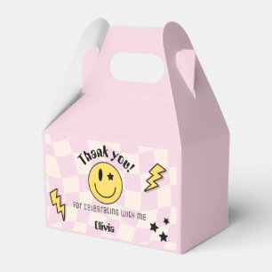 Preppy Patel Pink Y2K Retro Birthday Favor Box Geschenkschachtel