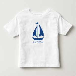 Preppy personalisiertes des blauen kleinkind t-shirt