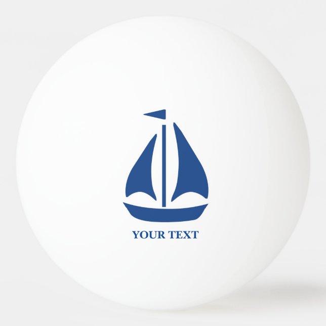 Preppy personalisiertes des blauen tischtennisball (Rückseite)