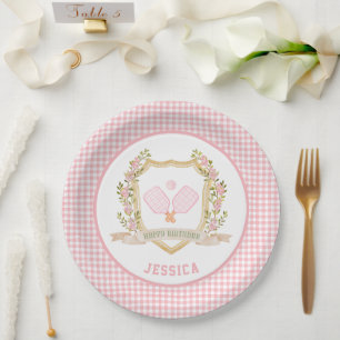 Preppy Pickle Ball Happy Birthday Pappteller