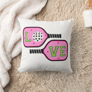 Preppy Pickleball Paddle Liebe Blume Kissen