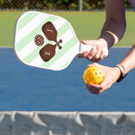Preppy Pickleball Stripes Wedding Schläger