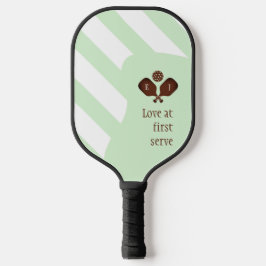Preppy Pickleball Stripes Wedding Schläger