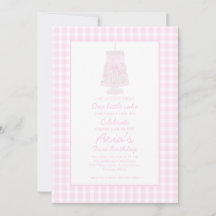 Preppy Pink Birthday Cake Erster Geburtstag