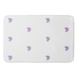 Preppy Pink Crab Badematte