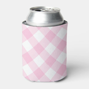 Preppy Pink Gingham Kariertes Muster Dosenkühler